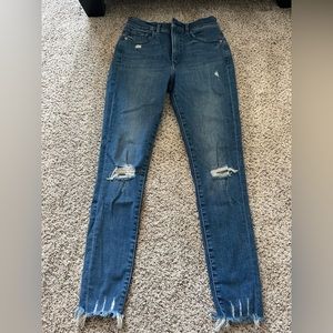 Great condition, Express ripped skinny jeans. Size 4.
